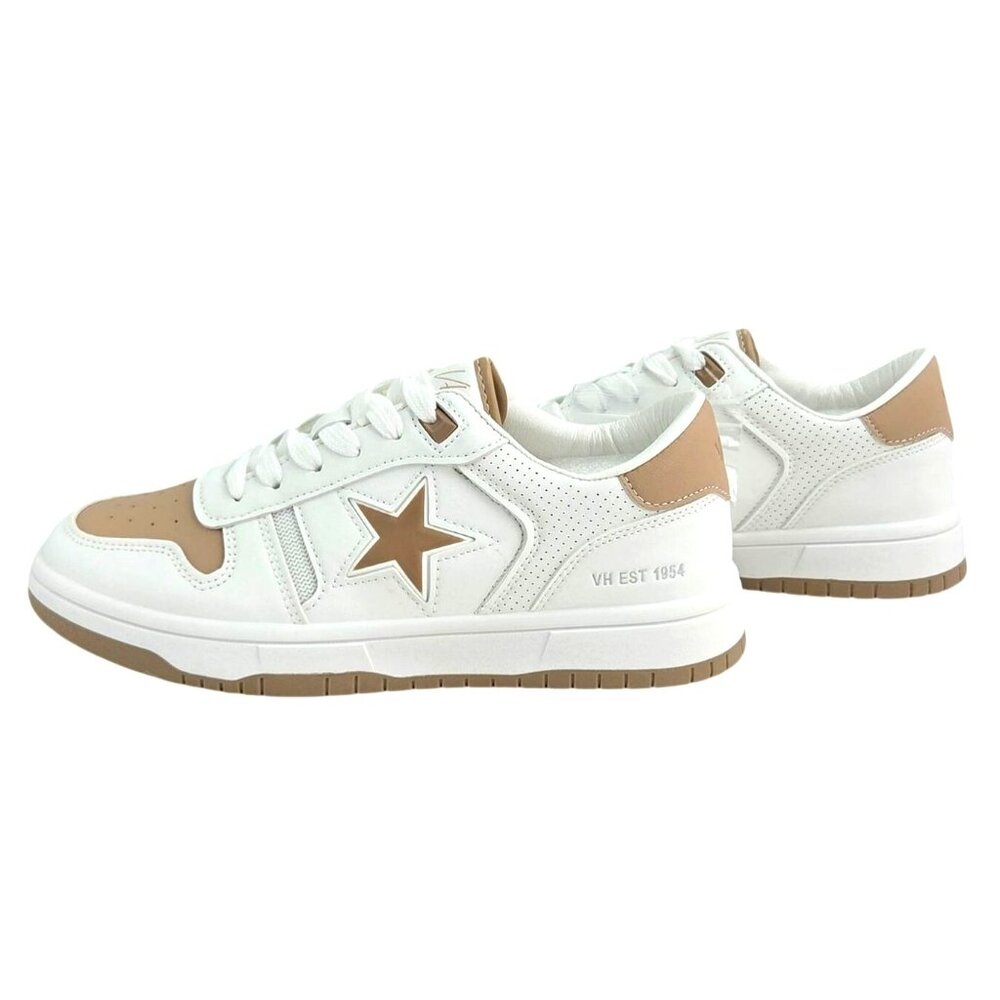 Vintage Havana Womens Star Fresh Sneakers White/Nude Size 8 With 2 Keychains - Picture 5 of 11